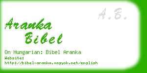 aranka bibel business card